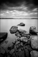Rocks Water Clouds